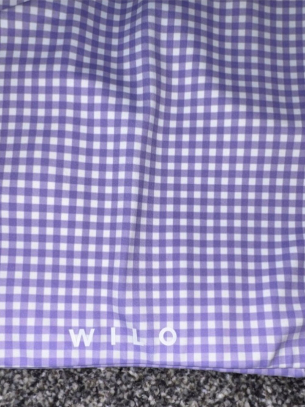 Shoulder Gingham Crop Top/Bra Purple White Size S - Picture 2 of 2